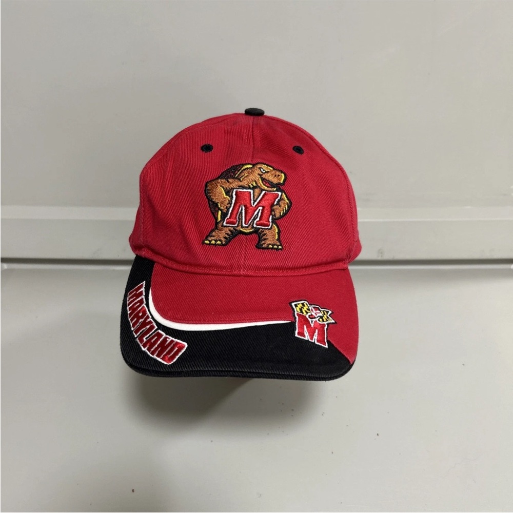 Maryland Terrapins Hat NCAA Embroidered Double Brim Logo Adjustable OSFM Y2K